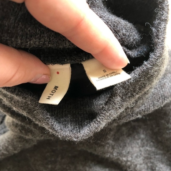 Anthropologie Moth Lace Back Sweater Mock Neck Top - Picture 3 of 7